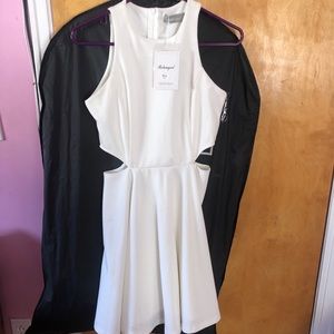 Belongsci White Cut Out Dress